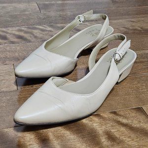 Naturalizer Womens Banks Slingback Dorsey Flat - Size 8 Soft Nude
